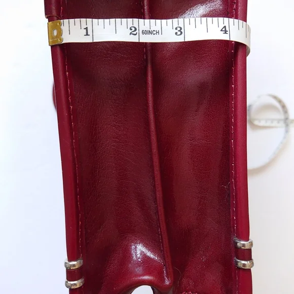 Vantaggio Italian Leather Laptop Briefcase Red RARE 16.5 x 11.5 x 5 RTL $490